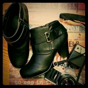 Black ankle boots
